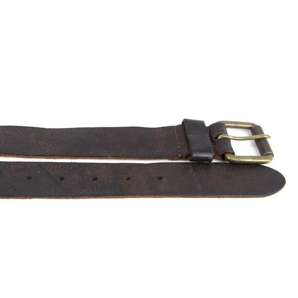 PEBBLED BROWN GENUINE LEATHER 1 3/8"Wd CASUAL DRESS MEN'S BELT Sz 32 (B71 - Picture 10 of 11